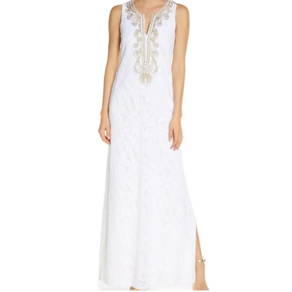 NEW Lilly Pulitzer Carlotta Maxi Dress White Size 4